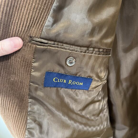 Men's Corduroy Blazer Size XL Chestnut Brown Preppy British Academia Grandpacore - Picture 3 of 10